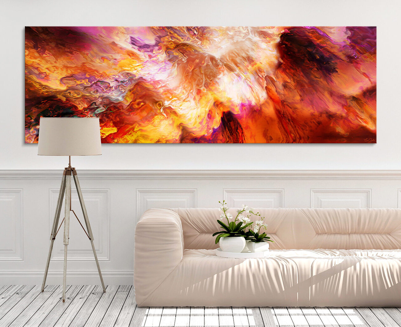 Canvas Art Abstract Painting Interior Setting