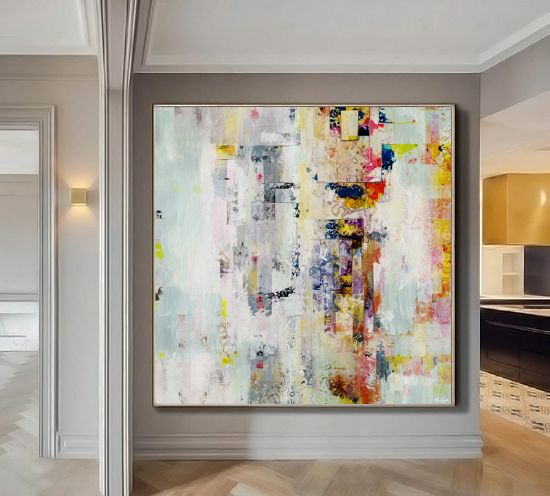 Happy Square - Large Abstract Art – JCianelli.com