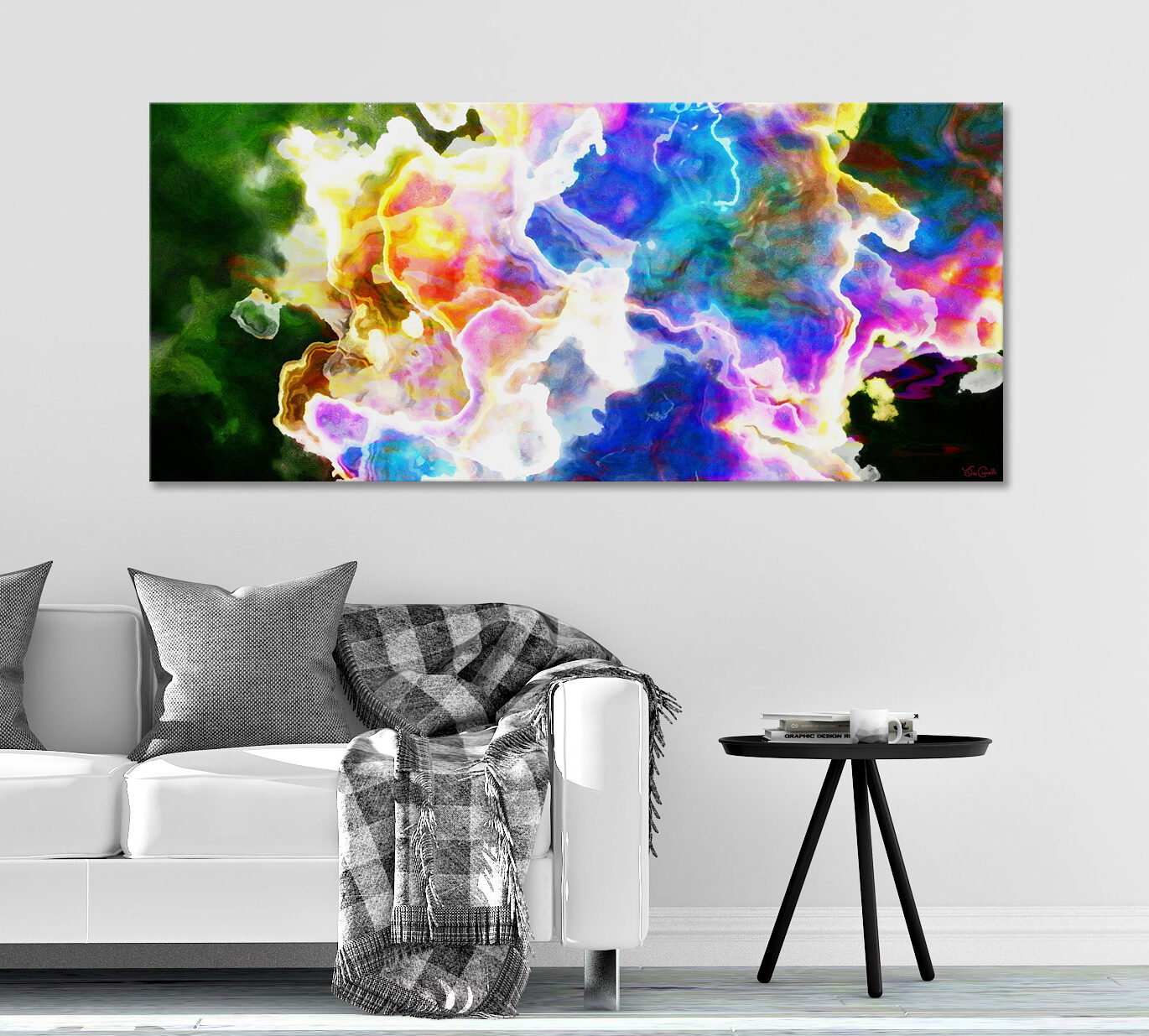 Canvas Art Abstract Painting Interior Setting