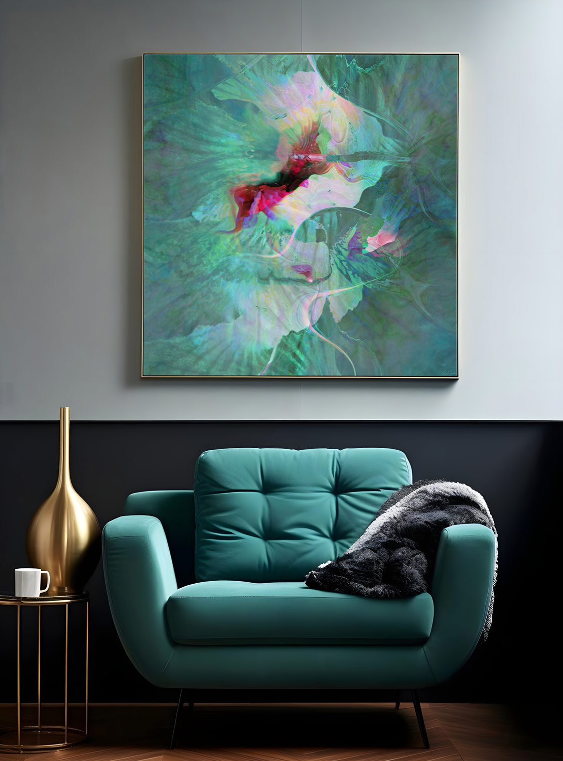 Large Abstract Painting Wall Art - A Sacred Space - Modern Art Above Sofa Chair