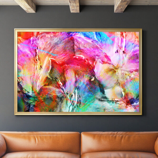 Large Abstract Flower Art Painting - Oversized Big Abstract Art For Sale