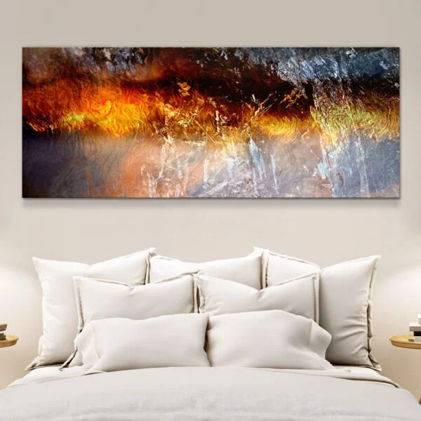 Large Abstract Wall Art Above Bed - Modern Abstract Art Canvas Painting Print