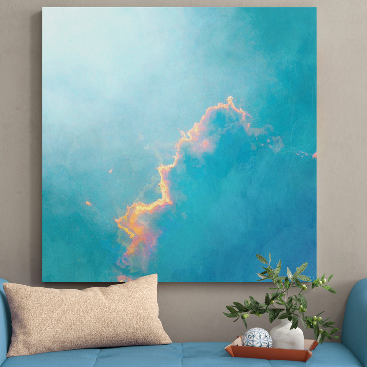 Large Canvas Wall Art Abstract Landscape Painting For Sale