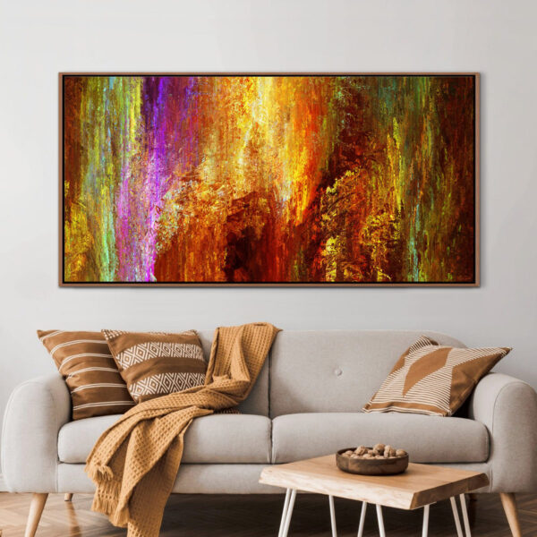 Large Abstract Painting Luminous - Abstract Wall Art Above Couch