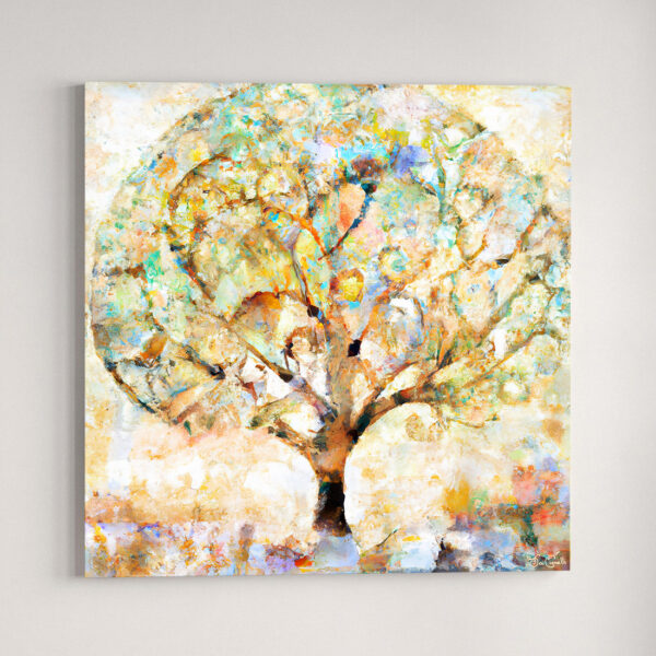 Abstract Tree Art - Large Colorful Canvas Art - Painting