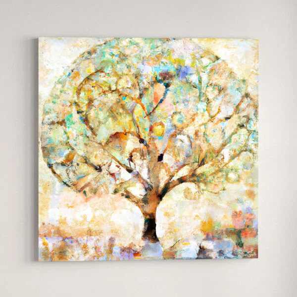 Abstract Tree Art - Large Colorful Canvas Art - Painting