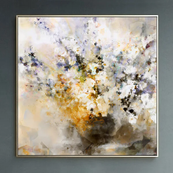 Large Abstract Flower Art Painting - Oversized Big Abstract Art For Sale