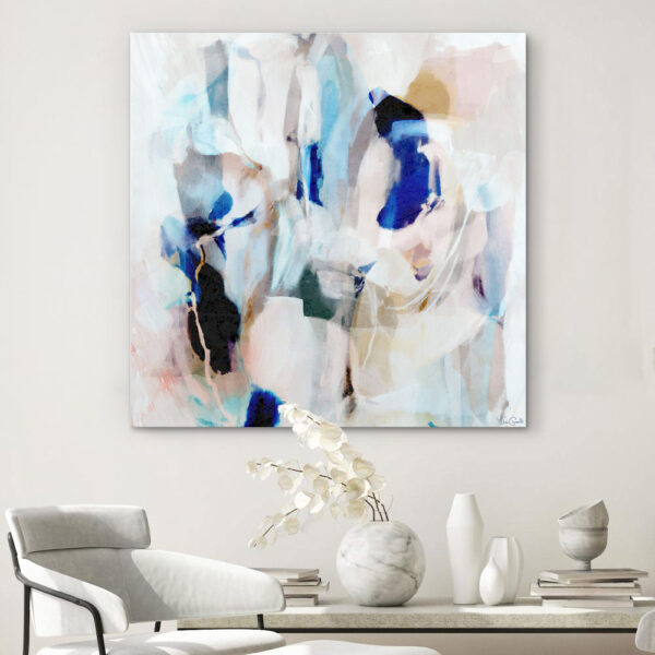 Softly Cerulean - Large Abstract Art – Modern Wall Art