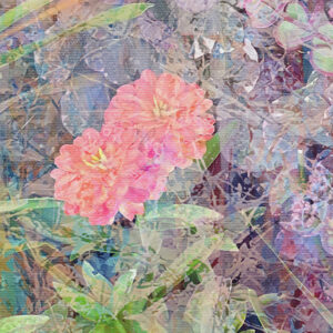 Abstract Flower Art Painting - Unframed Canvas Wall Art Detail Image