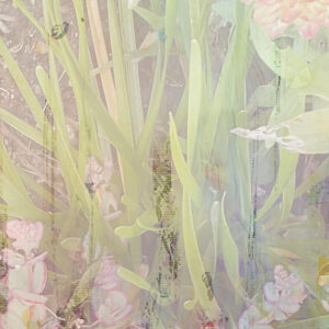 Abstract Flower Art Painting - Unframed Canvas Wall Art Detail Image