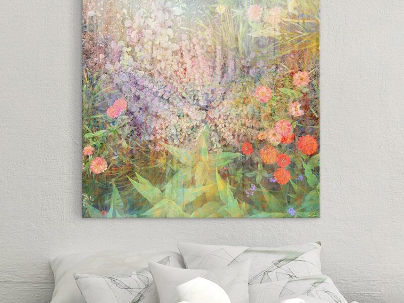 Abstract Flower Art Painting - Unframed Canvas Wall Art