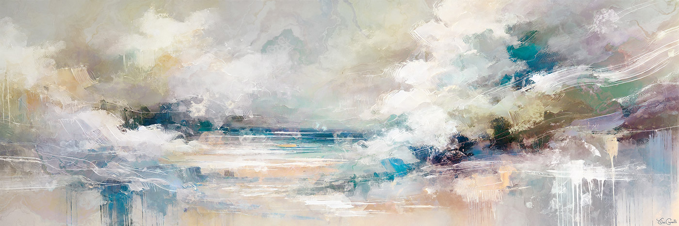 Abstract Seascape Art - Large Abstract Wall Art - Spring Mist